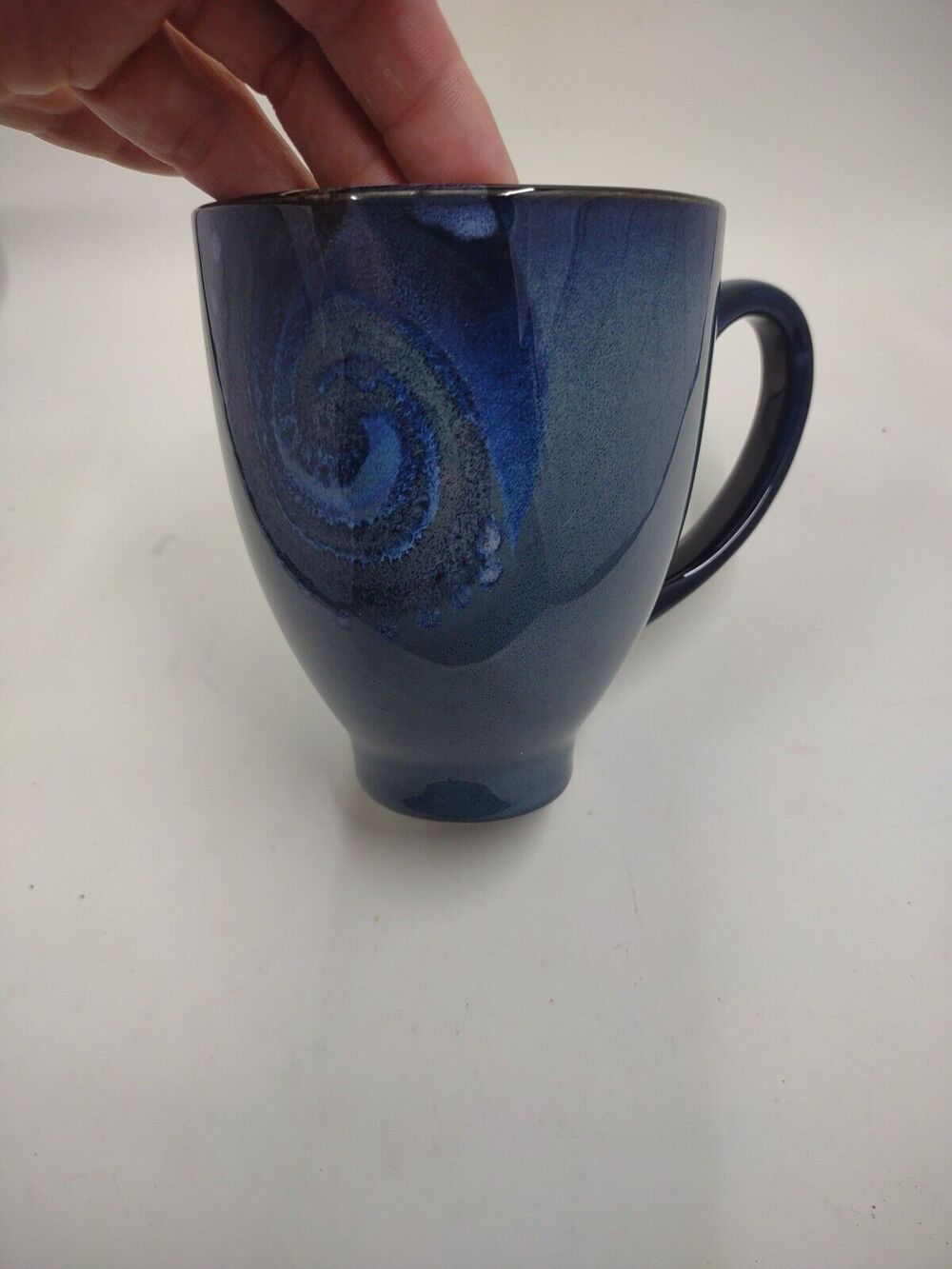 Red Vanilla Tableware Blue Spiral Galaxy Abstract Fade Ombre Coffee Mug Cup